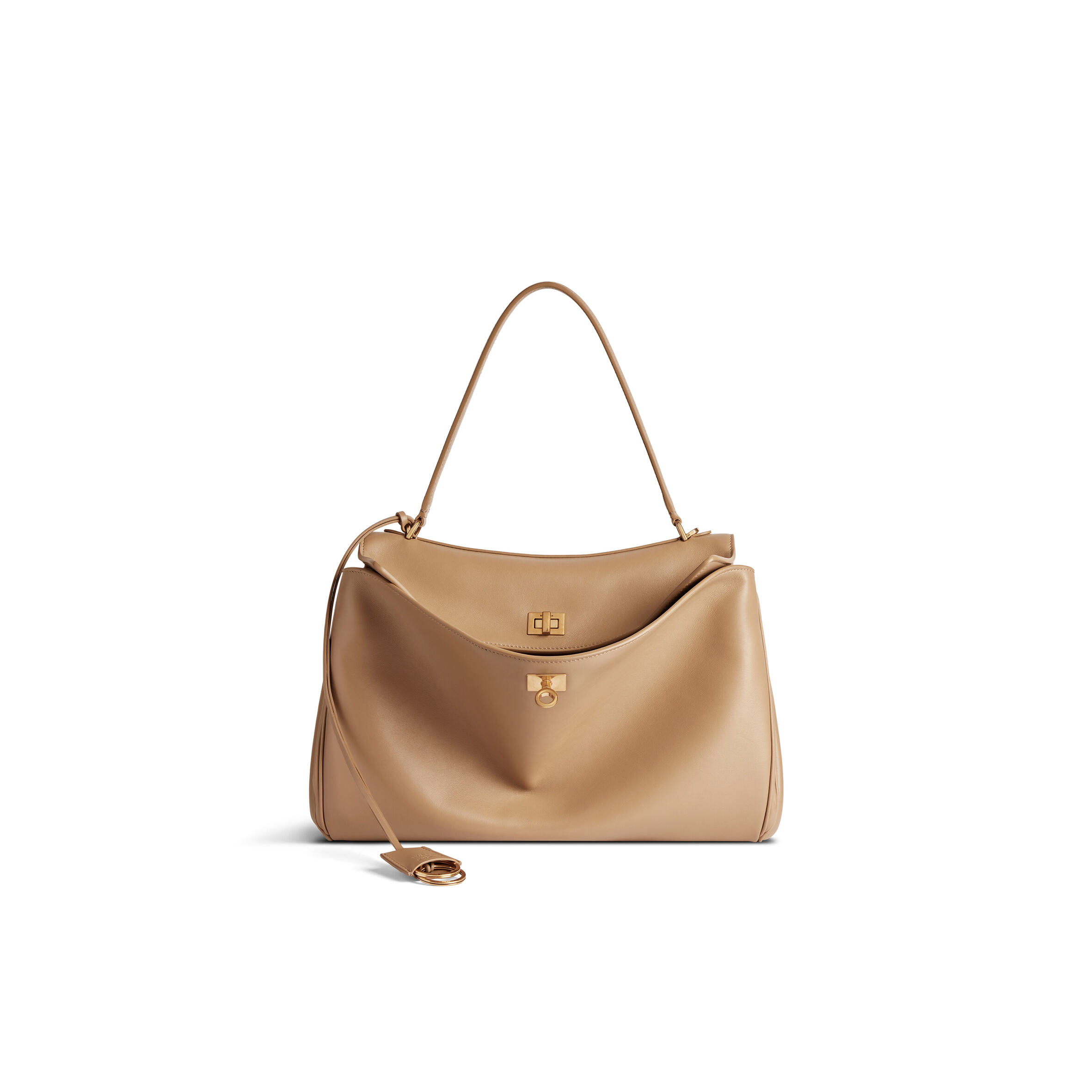 BALENCIAGA WOMEN'S RODEO MEDIUM HANDBAG IN LATTE 7897722AA4V2621 (35*23*11cm)